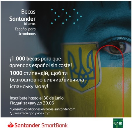 <b>Acuerdo UNED- Banco Santander: 1000 becas para enseñar español a refugiados ucranianos</b>